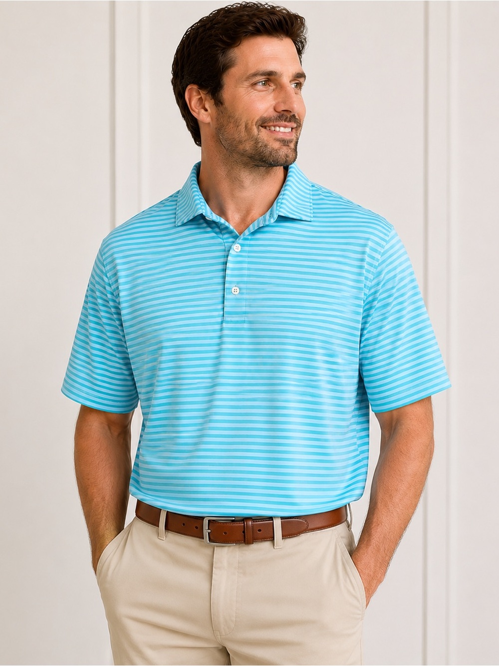 Peter Millar Summer Comfort Baltimore Country Club Golf Polo Blue XL